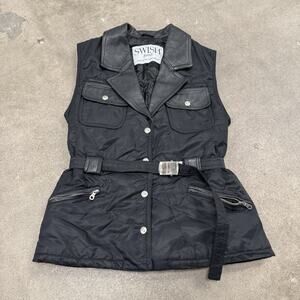 VINTAGE 90s SWISH JEANS ARCHIVE STYLE UTILITY POCKET VEST WOMENS 44/LARGE